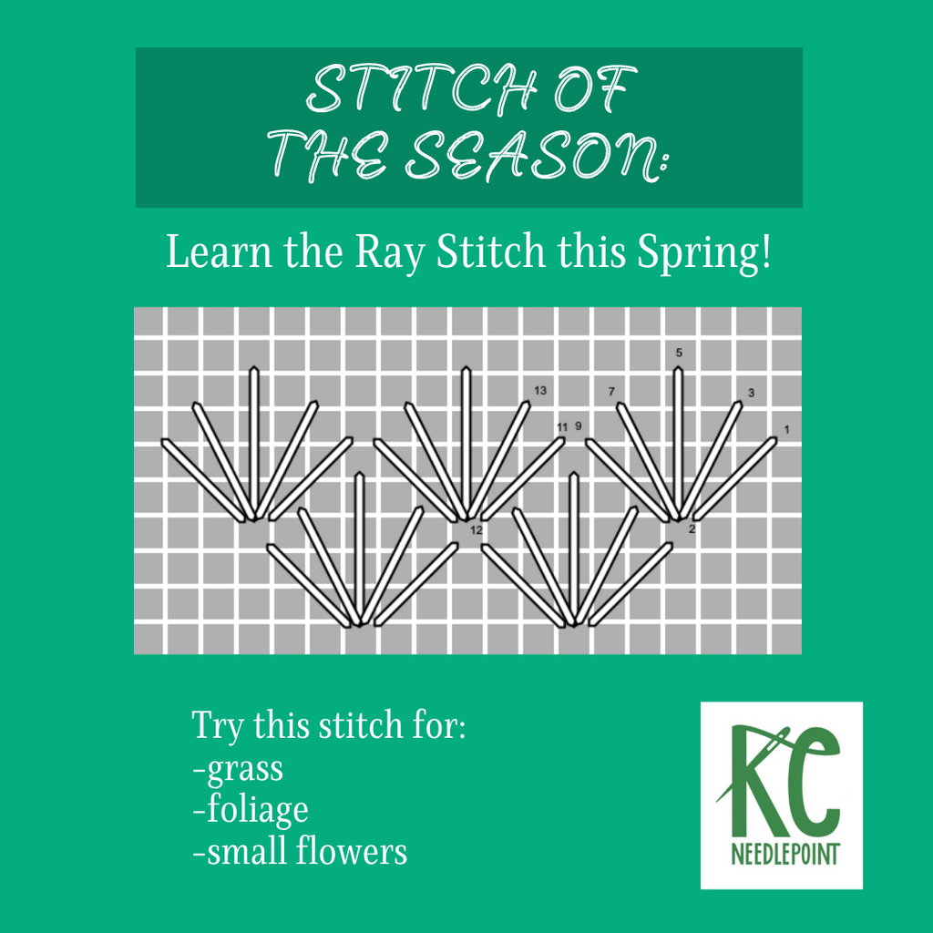 Stitch of the Season: Learn the Ray Stitch | KC Needlepoint