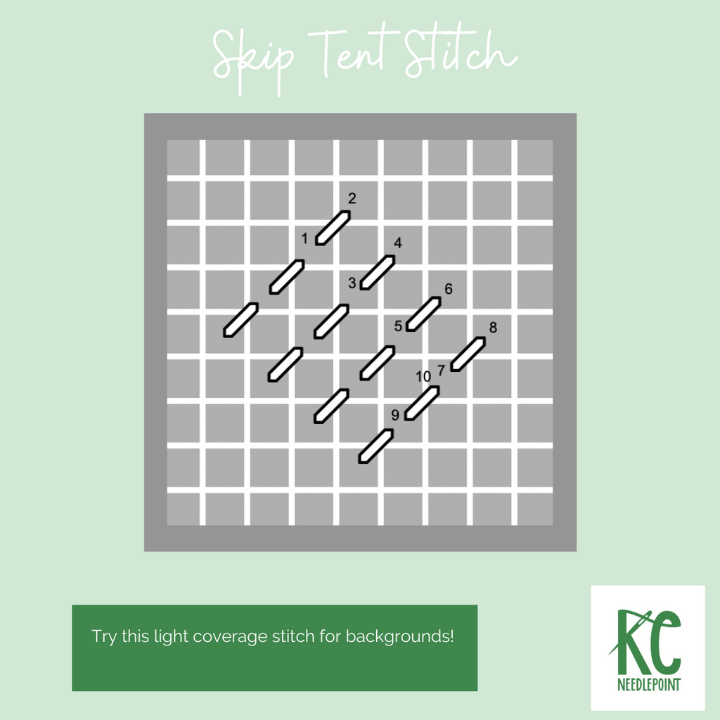 Skip Tent Stitch | KC Needlepoint