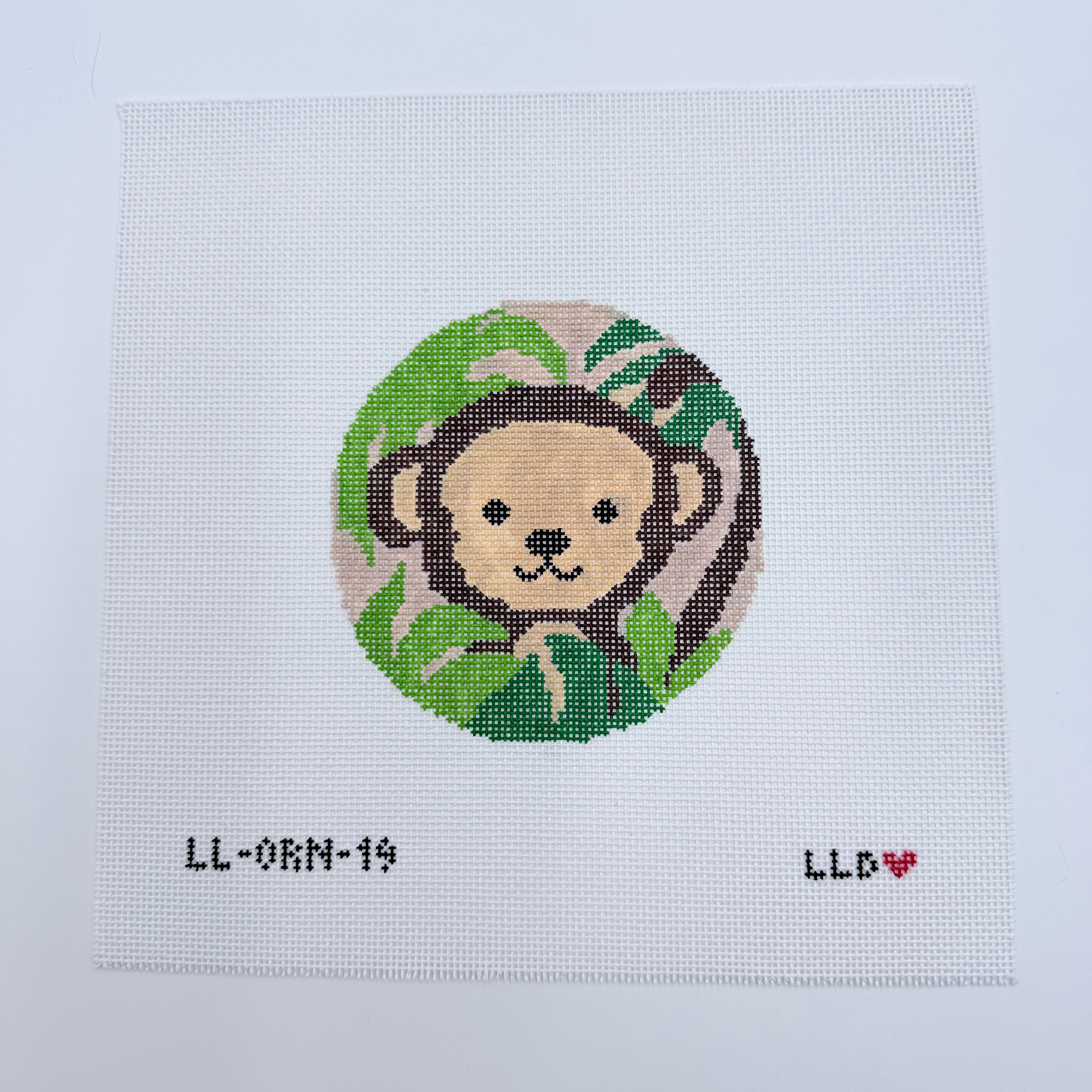 Monkey Round Canvas