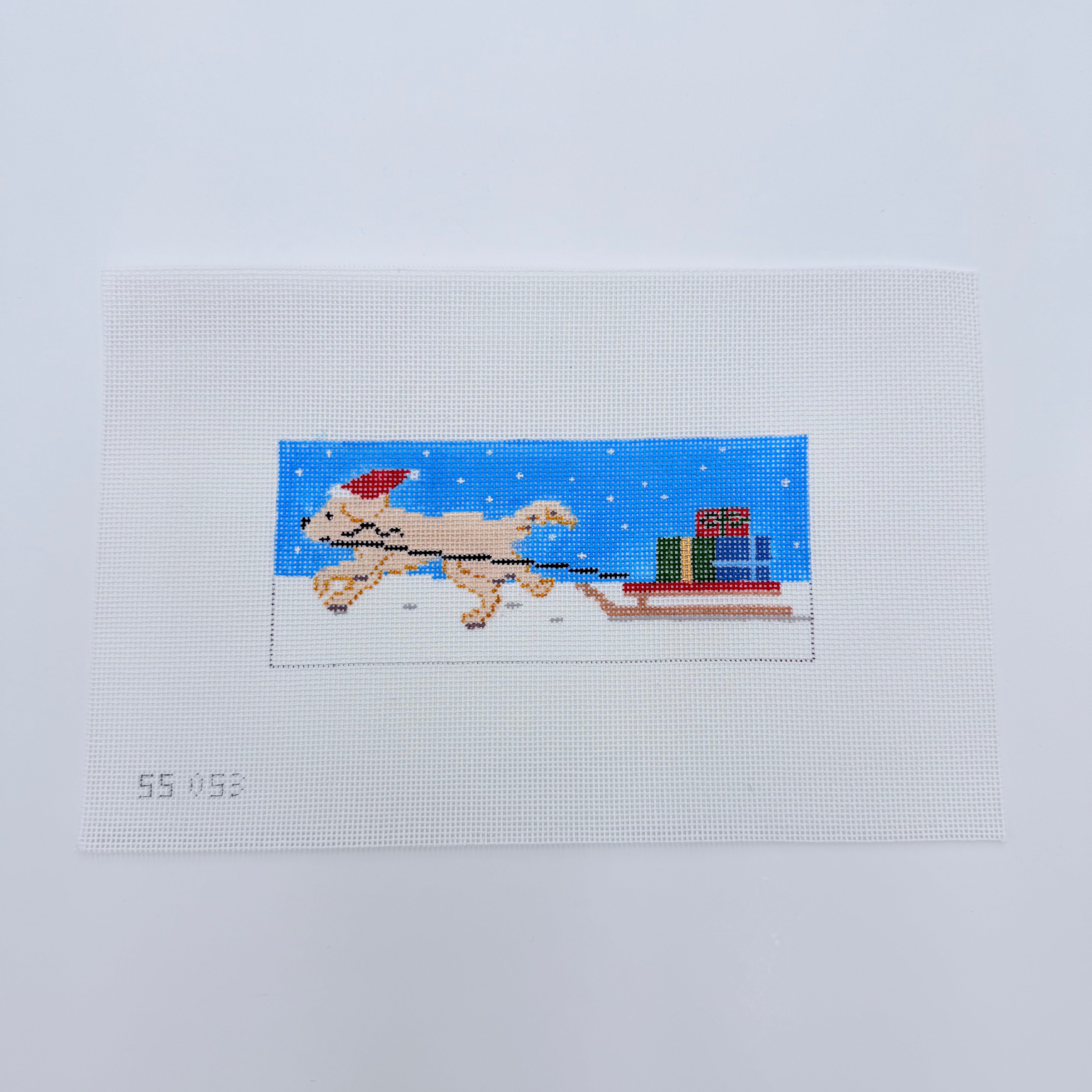 Santa's Little Helper-Yellow Labrador Canvas