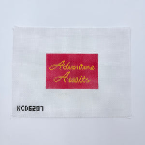 Adventure Awaits Luggage Tag Insert - KC Needlepoint