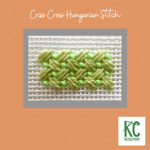 Criss Cross Hungarian Stitch | KC Needlepoint