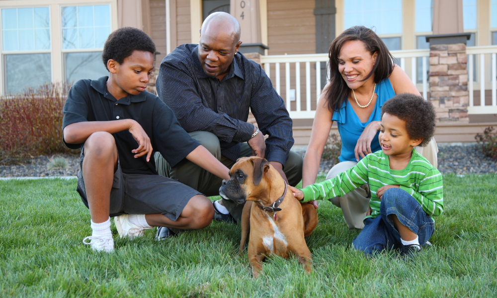 Family with Dog 