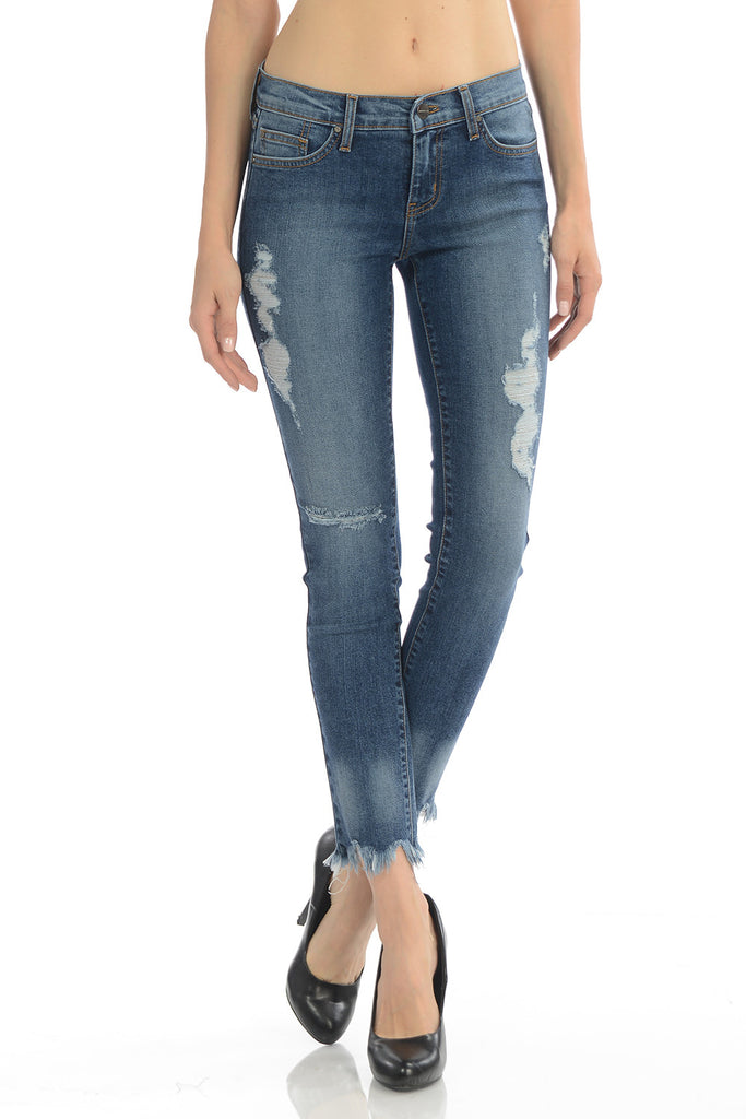 Angry Rabbit Frey Hem Destroyed Cropped Jeans (2 Colors) – Jubilee Couture
