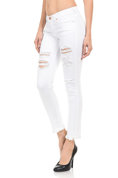 Angry Rabbit Frey Hem Destroyed Cropped Jeans (2 Colors) – Jubilee Couture