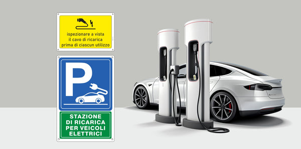 cartelli ricarica auto elettriche