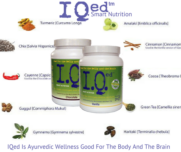 IQed loaded with ayurvedic wellness for the body and brain