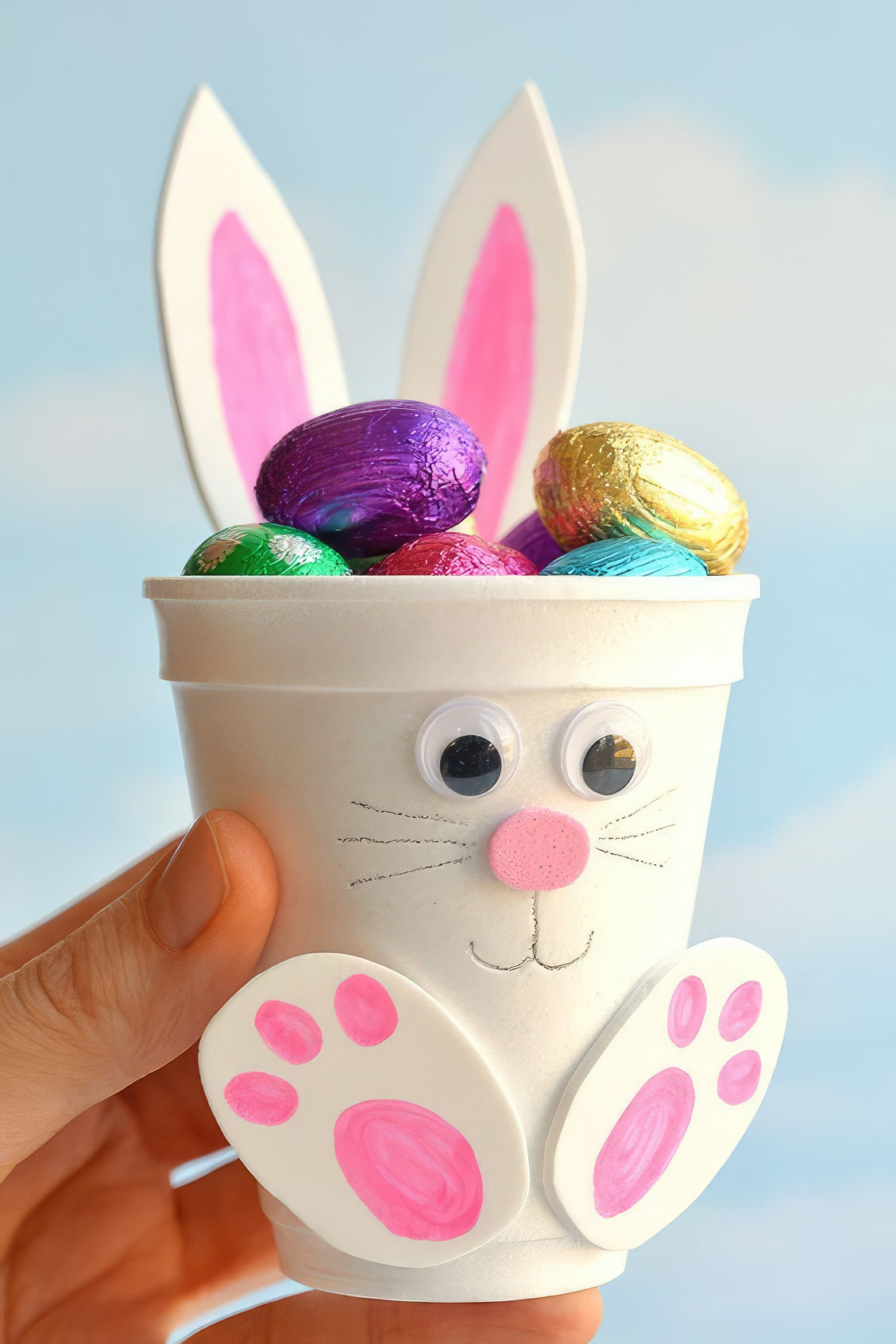 How to Make Foam Cup Bunnies