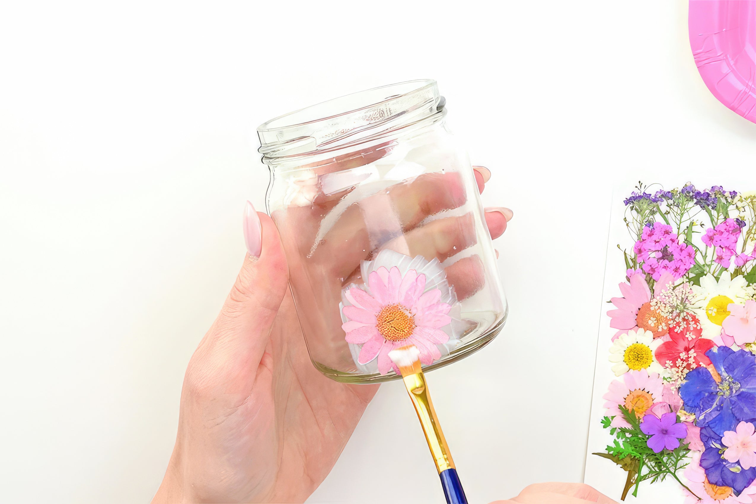 Crafting Magic: Little Pressed Flower Mason Jar Lanterns Tutorial