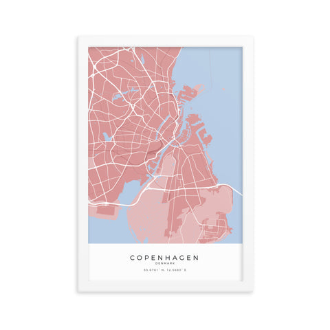 map print of Copenhagen