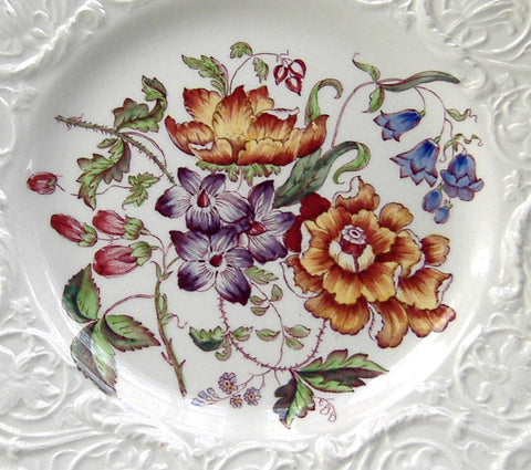 Bognor Wedgwood Plate Floral Molded Patrician Lunch Plate ...