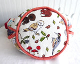 Woodland Tea Cozy Padded Muff Style Cosy Ulster Large Flora Fauna Madeleine Floyd