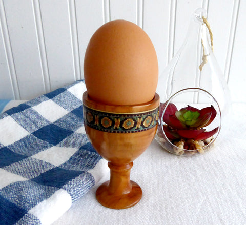Victorian Tunbridge Ware Egg Cup Treen England Green Inlay 1880s Eggcu ...