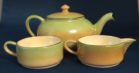 Teapot Royal Winton Grimwades Stacking Luster Ware 4 Pc 1940s Peach to ...