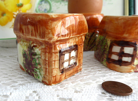 4 Cottageware Egg Cups Price Kensington England Hand Painted 1950s ...