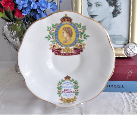 Queen Elizabeth II Coronation Cup And Saucer Rosina 1953 English Bone ...