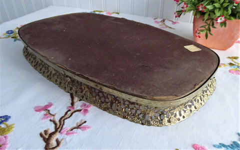 Vintage Mirrored Tray Vanity Bar Tray Filigree Tray 1960s Perfume Tray Antiques And Teacups