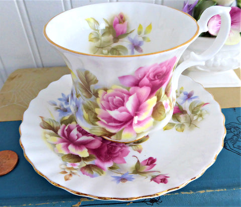 Royal Albert Pink Yellow Rose Bouquet Small Cup And Saucer 1970s