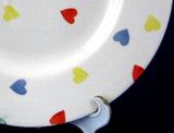 Moorland Ironstone Plate Hand Painted Hearts Chelsea 1988-1992 Salad Luncheon