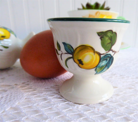 Pair Villeroy and Boch Egg Cups Jamaica Pattern Single Pedestal Eggcup ...