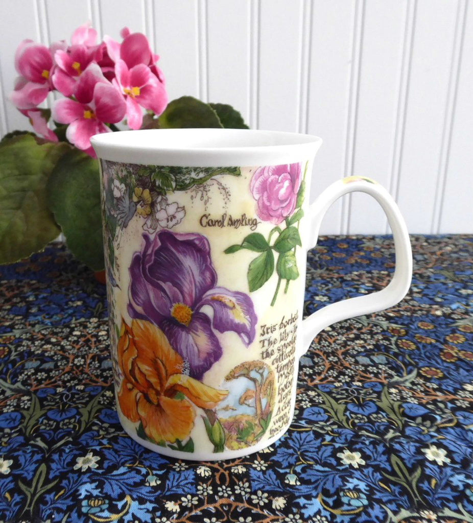 Colorful Iris Lilies Daffodils Botanical Mug Roy Kirkham Secret Garden ...