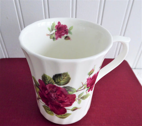 Mug Burgundy Roses England Bone China Allyn Nelson Royal Patrician 200 ...