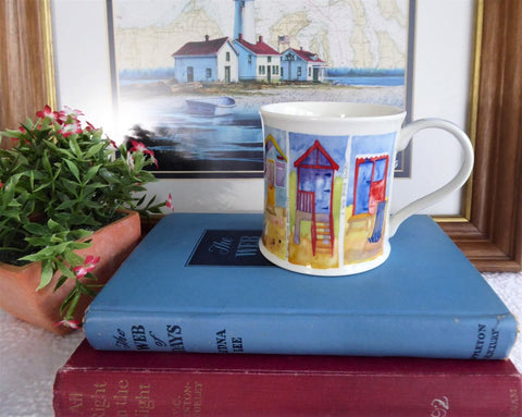 Dunoon By The Sea Mug Emma Ball Beach Huts Boats Chairs New 2007 By The Sea