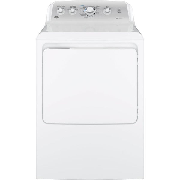 GE 7.4 cu. ft. Top Load Gas Dryer with Sensor Dry White on White