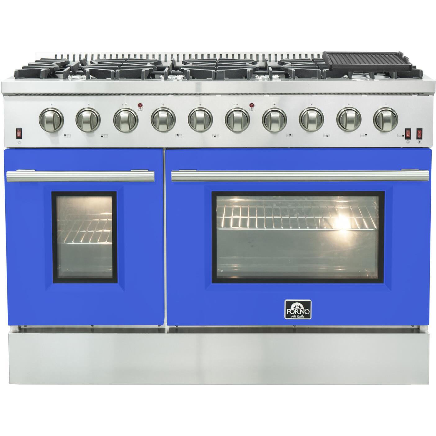 Forno Galiano Alta Qualita 48-inch Freestanding Gas Range with Convection Technology FFSGS6244-48BLU