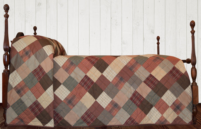 Autumn Plaid Bedspread Quilt