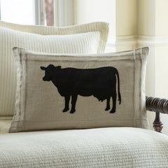 Black Cow Pillow