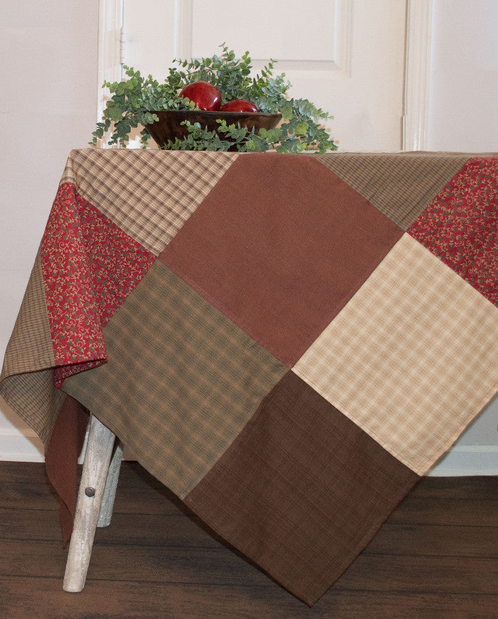 Rosewood Patchwork Tablecloth by Retro Barn