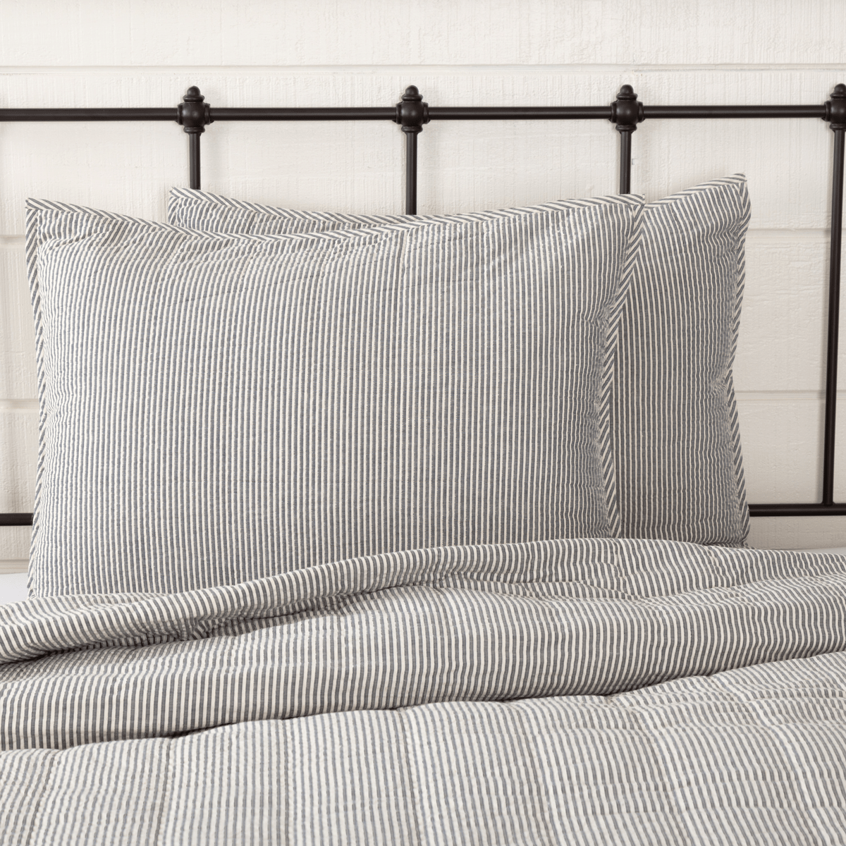 ticking stripe quilt coverlet