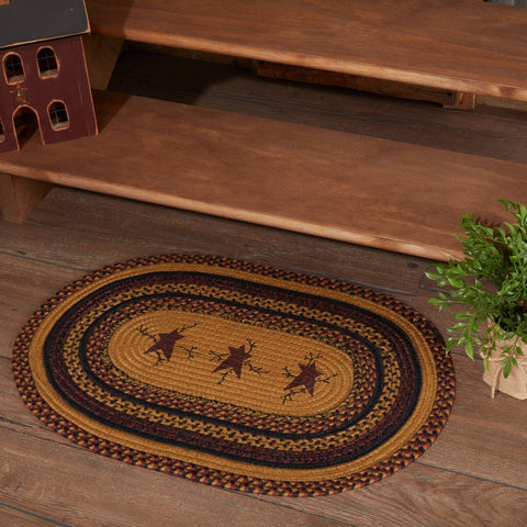 Rustic Farmhouse Braided Jute Rug With Pad