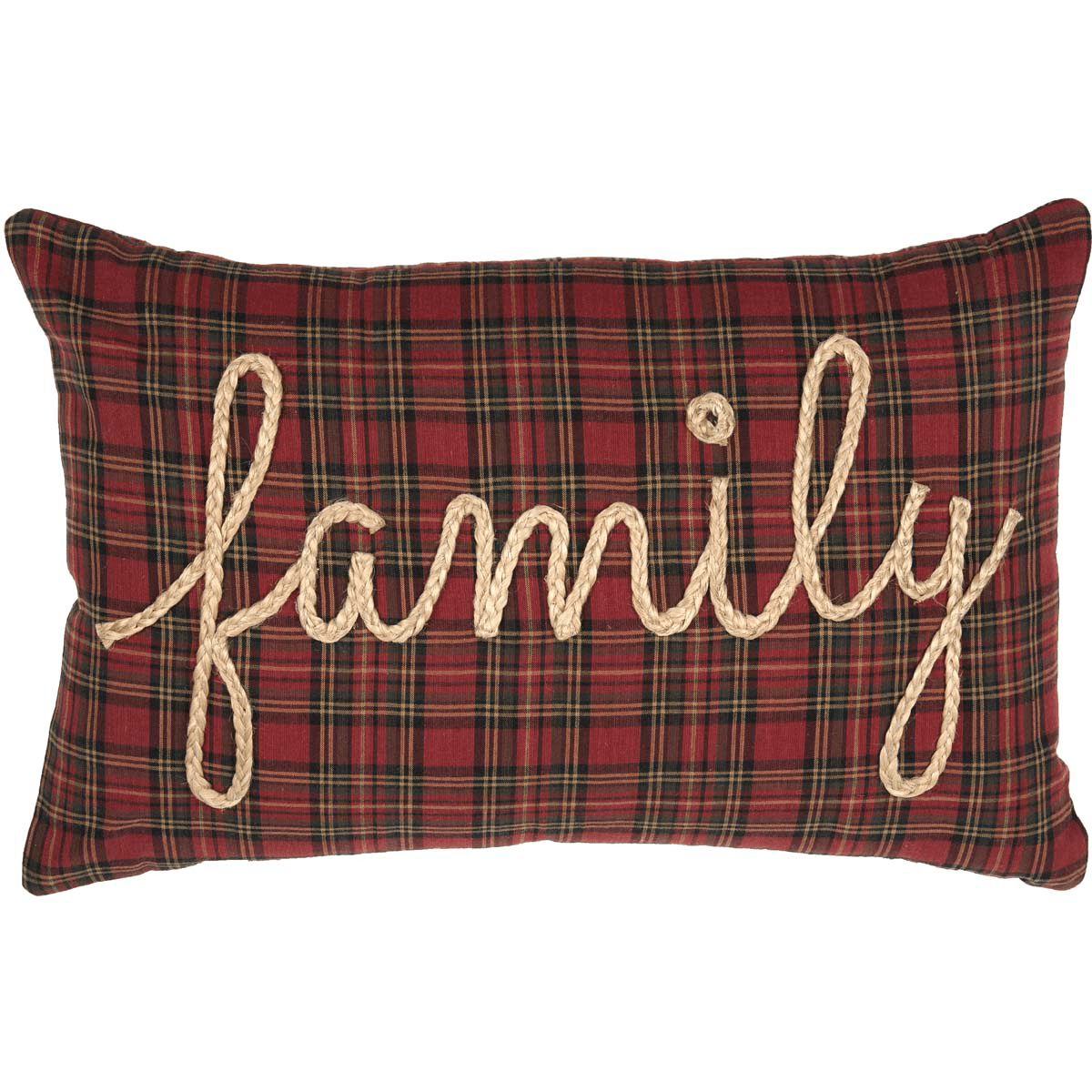 red tartan pillows