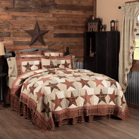 Country Patchwork Quilt Sets Retro Barn Country Linens