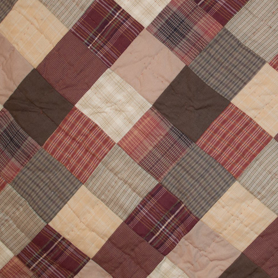 Quilted Patchwork Bedspread - Autumn Plaid | Retro Barn Country Linens