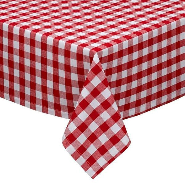 Classic Red Checkered Tablecloth Retro Barn Country Linens