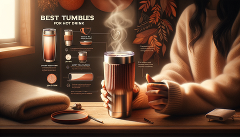 The third image is for the section 'Best Tumblers for Hot Drinks' in the blog article. It should depict tumblers that are specifically designed for ho
