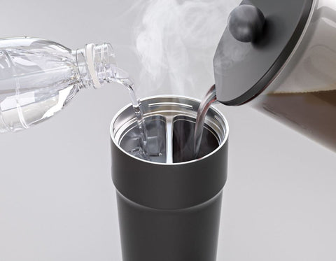 coffee and water splitflask