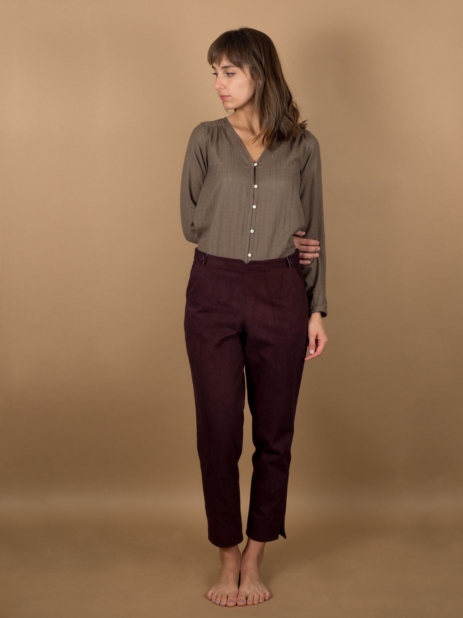 Caspar Pants in Eggplant Denim | Margu