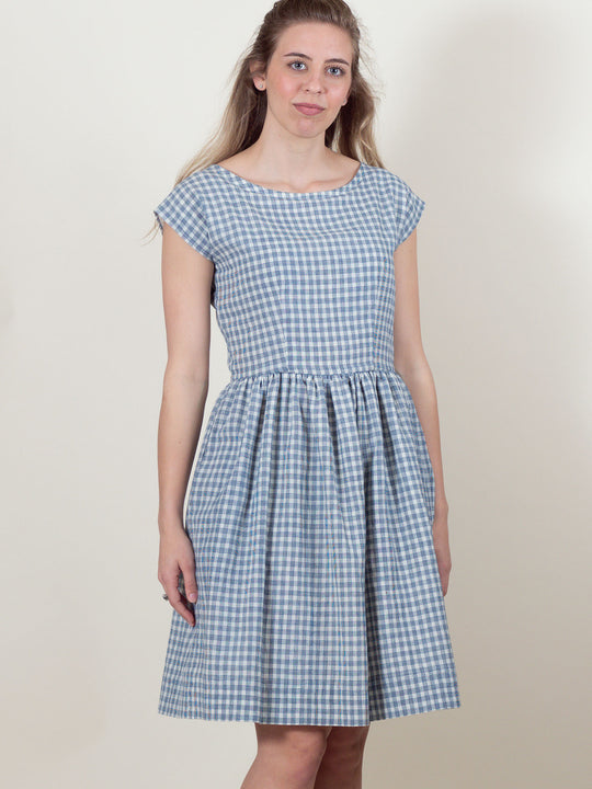 Meadow Dress in Navy Check | Margu