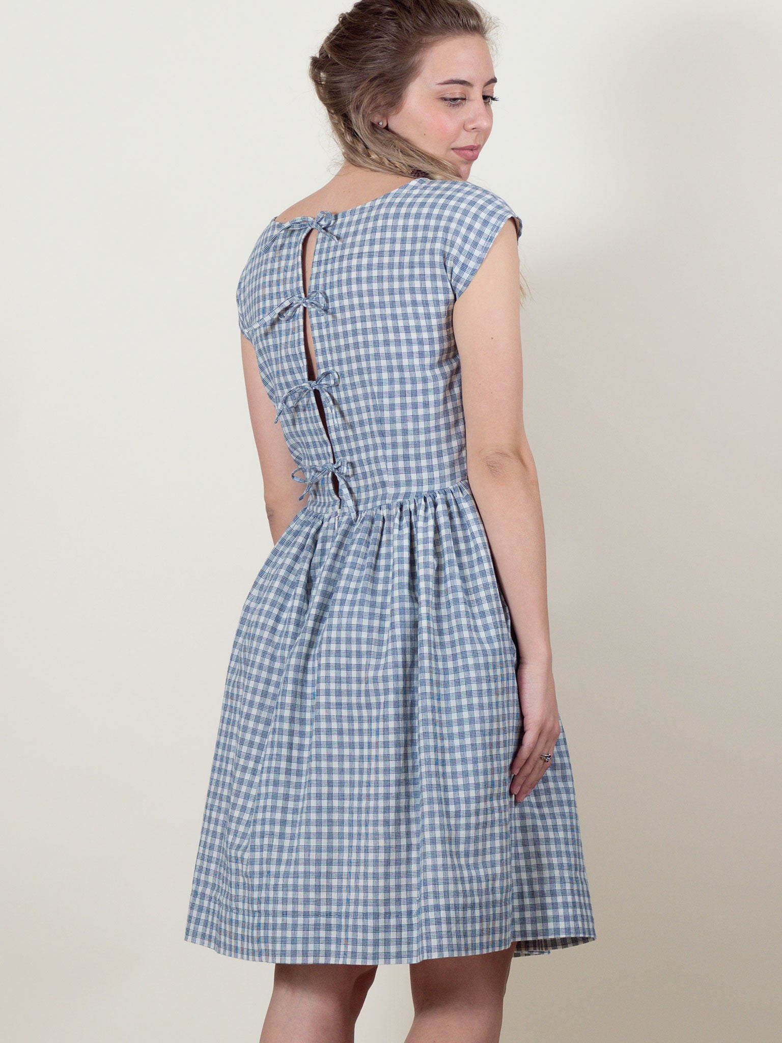 Meadow Dress in Navy Check | Margu