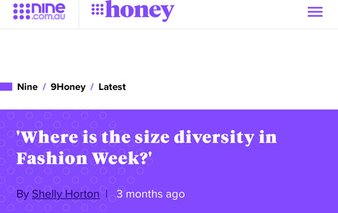 Nikki Parkinson interviewed for a 9Honey article about diversity on the catwalk at Australian Fashion Week 2021