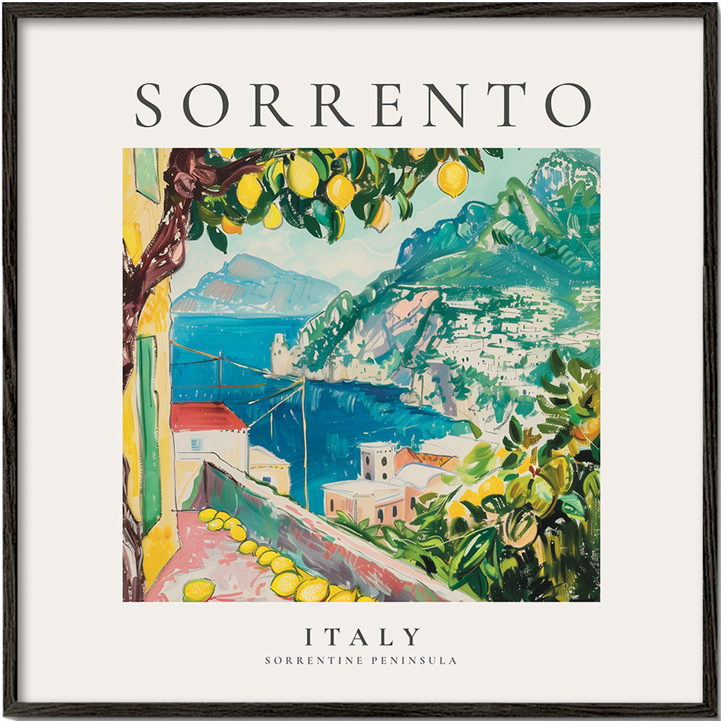 Product Image for Avelena | Sorrento, Italien - Quadrat, Goldrahmen / 50x50 / Nein