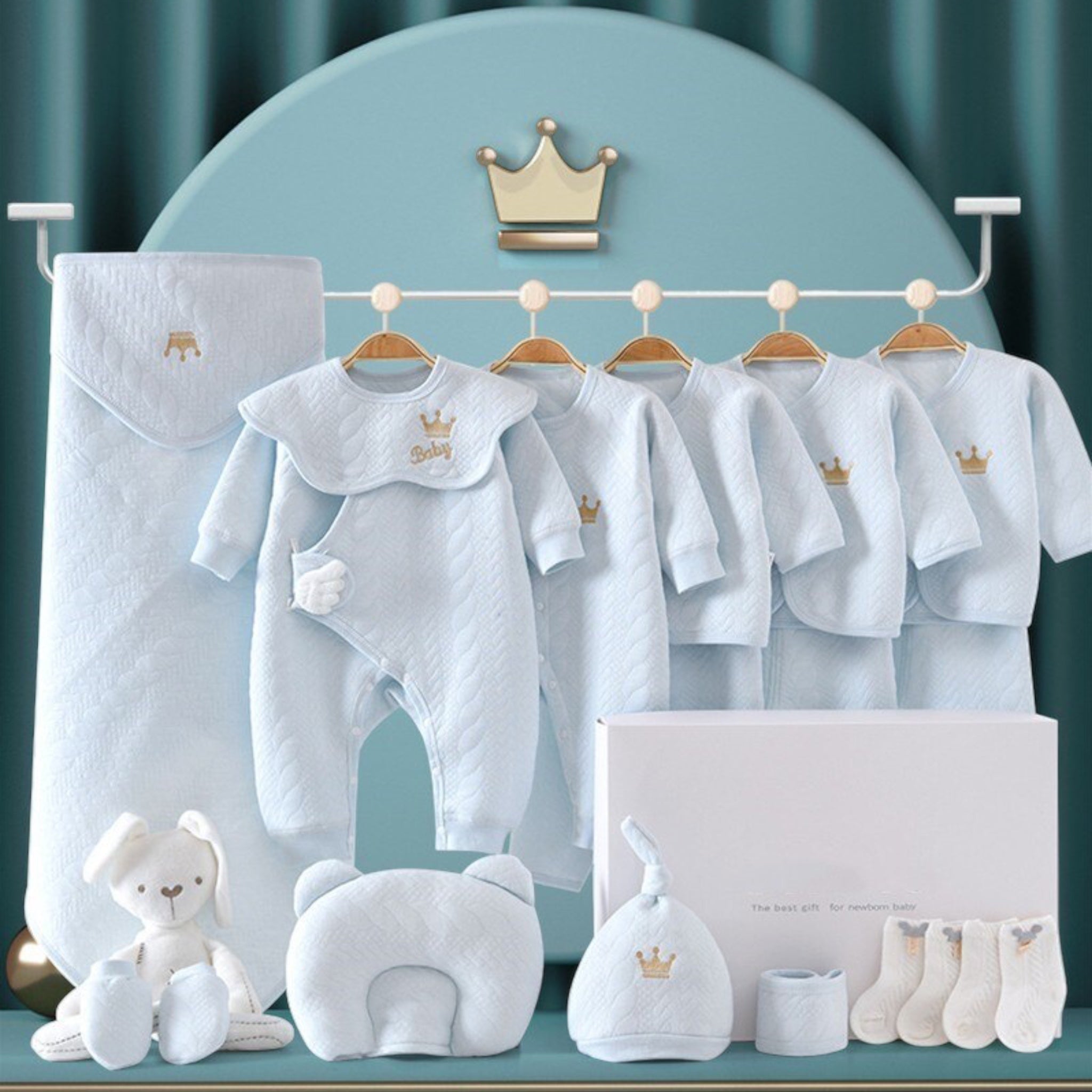 Product Image for Avelena | Neugeborenen Baby Luxus Set, Blau / 3-6M