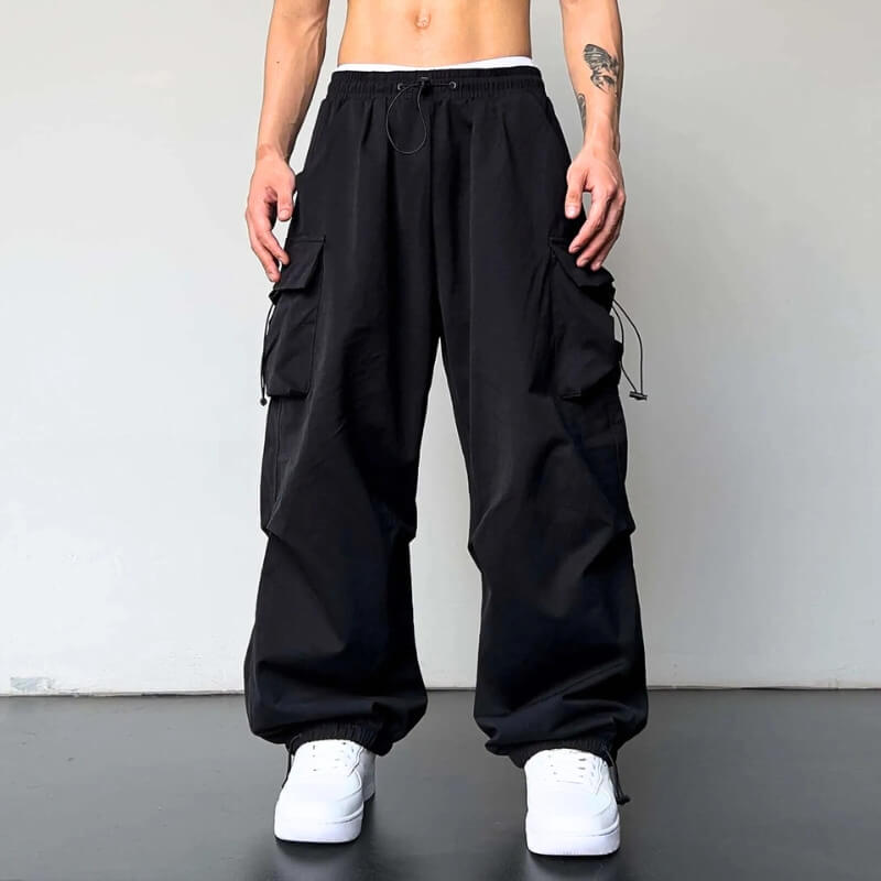 Product Image for Avelena | Jacob Stilvolle Cargo Jogger Pants, Schwarz / M