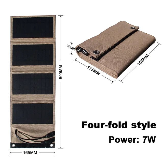 Product Image for Avelena | Solar Fold Faltbares Solarpanel Powerbank, 7w Beige