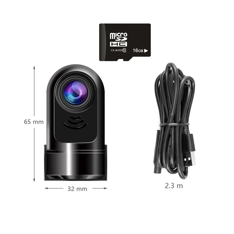 Product Image for Avelena | Hd 360 Rotierende Mini Adas Dashcam, 16GB-Version