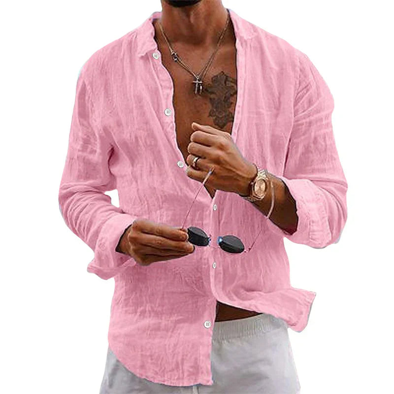 Product Image for Avelena | Dylano Bequem Elegant Herren Hemd, Rosa / M